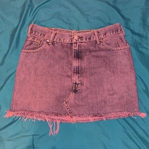 pink/purple Levi distressed skirt